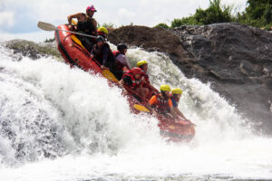 White Water Rafting River. Nile