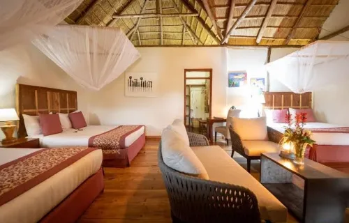 Crater Safari Lodge beds Crater Safari Lodge beds